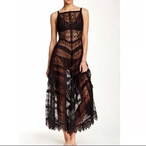 Free People Black Lace Maxi Dress